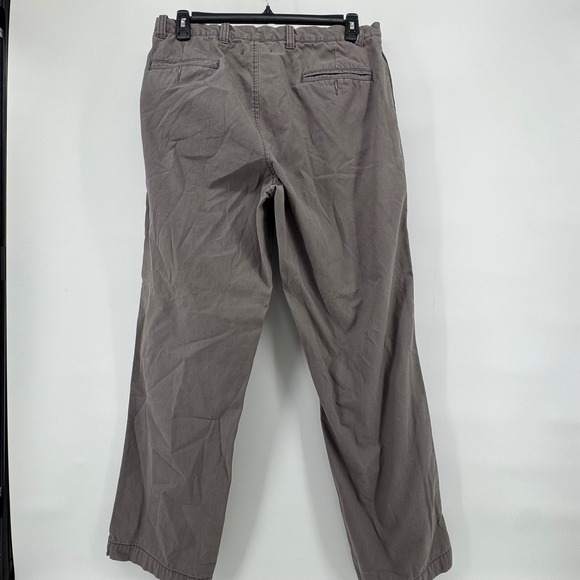 Dockers Mens Flat Front Grandpa Core Relaxed Fit Chino Pants Gray W36 L32 Cotton - Picture 2 of 9